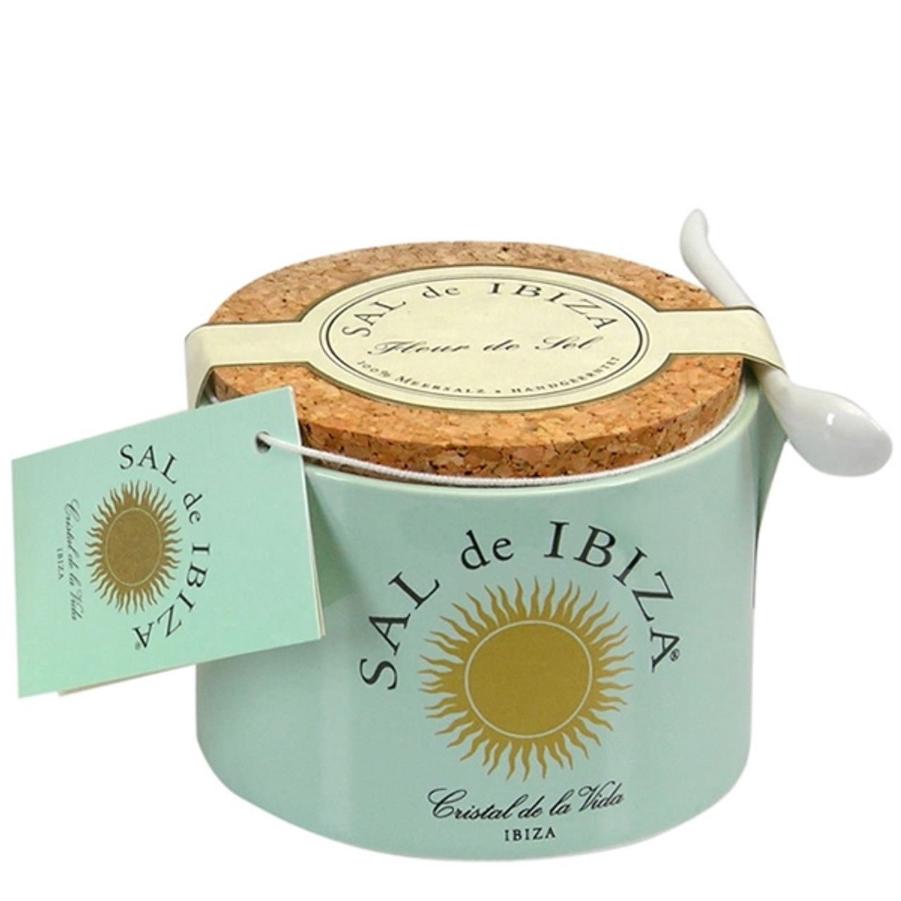 150g Sal de Ibiza "Fleur de Sel" Ceramic Jar w/ Spoon