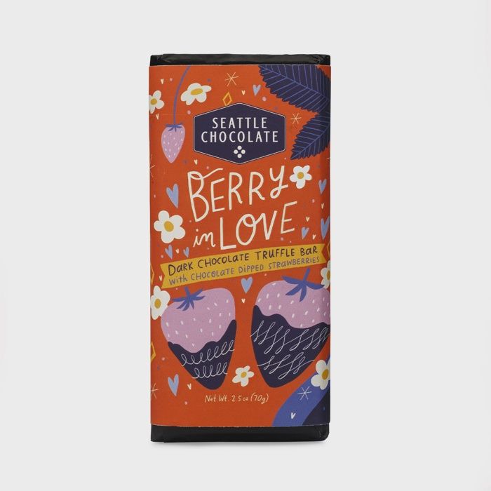 2.5oz Seattle Chocolate "Berry in Love" Truffle Bar