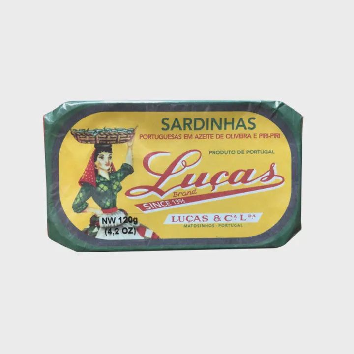 4.2oz Luças "Sardines in Olive Oil &amp; Piri Piri"