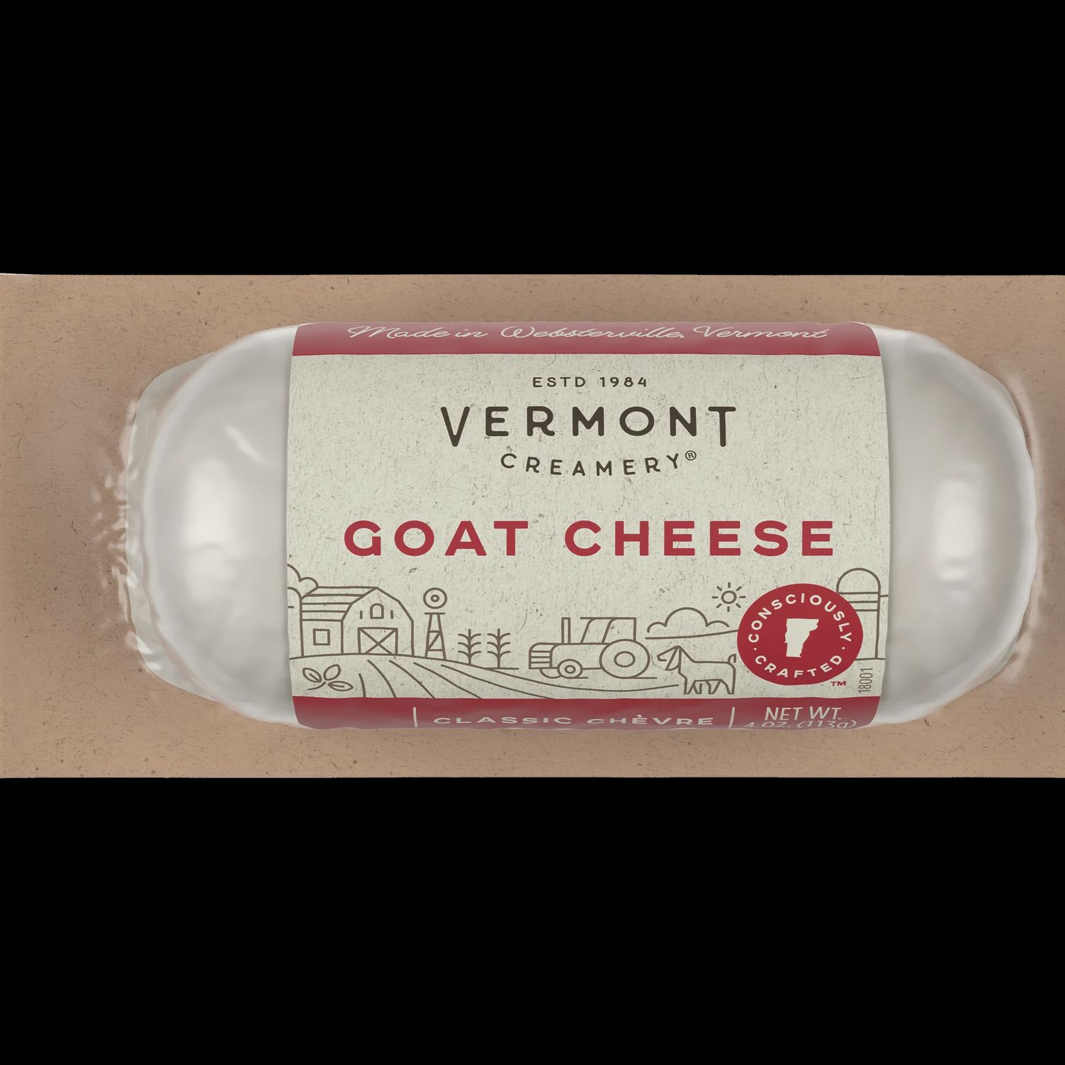 4oz Classic Chevre Log Vermont Creamery