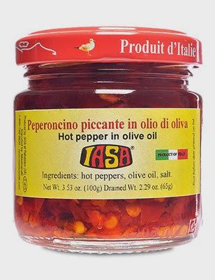 100g IASA "Peperoncino Piccante Salerno" Hot Crushed Pepper in Olive Oil