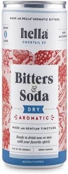 12 oz-C Hella Bitters &amp; Soda "Classic Dry Aromatic" NA Spritz
