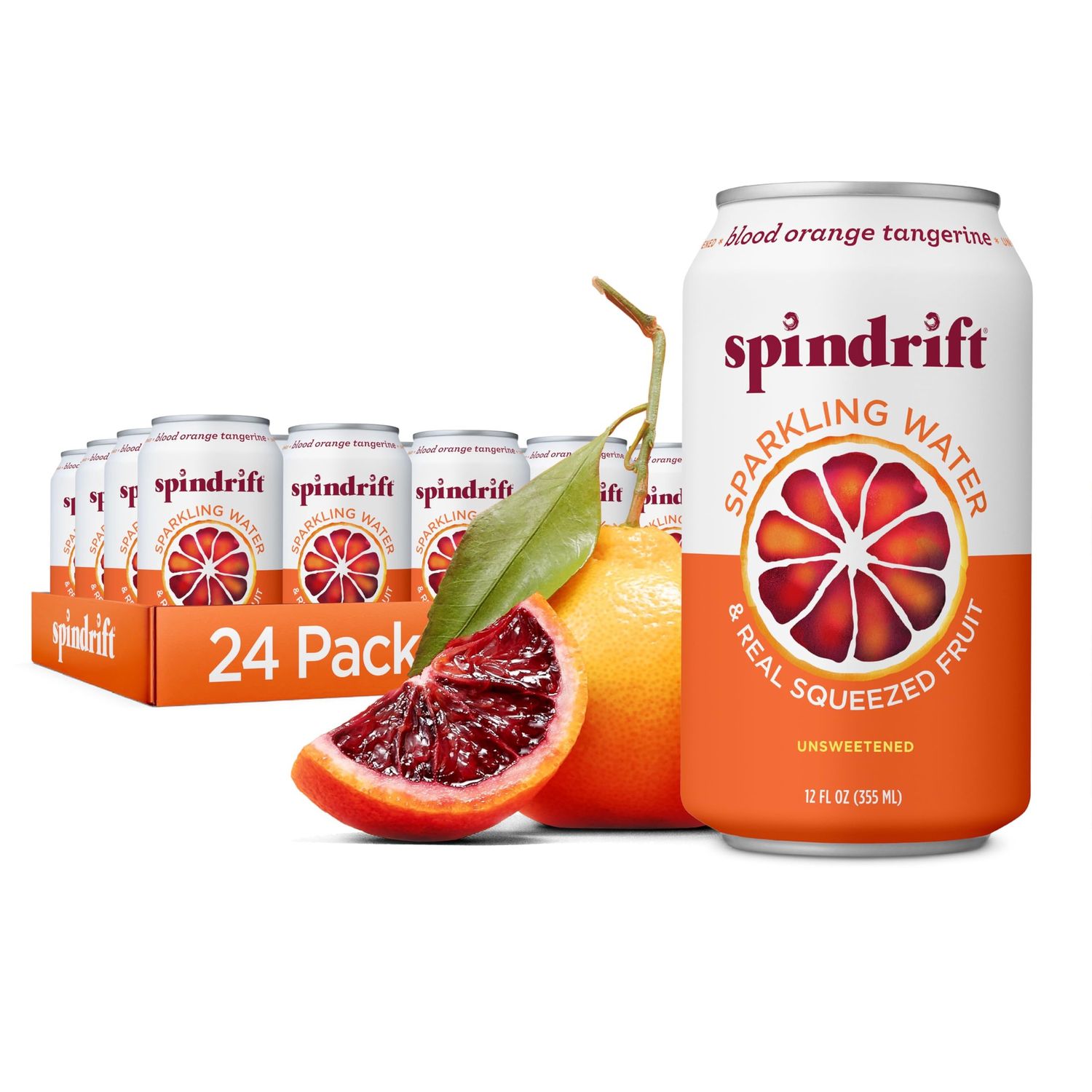 12oz-C Spindrift Blood Orange Tangerine Seltzer