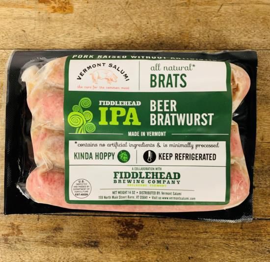 14oz Vermont Salumi Fiddlehead IPA Beer Bratwurst