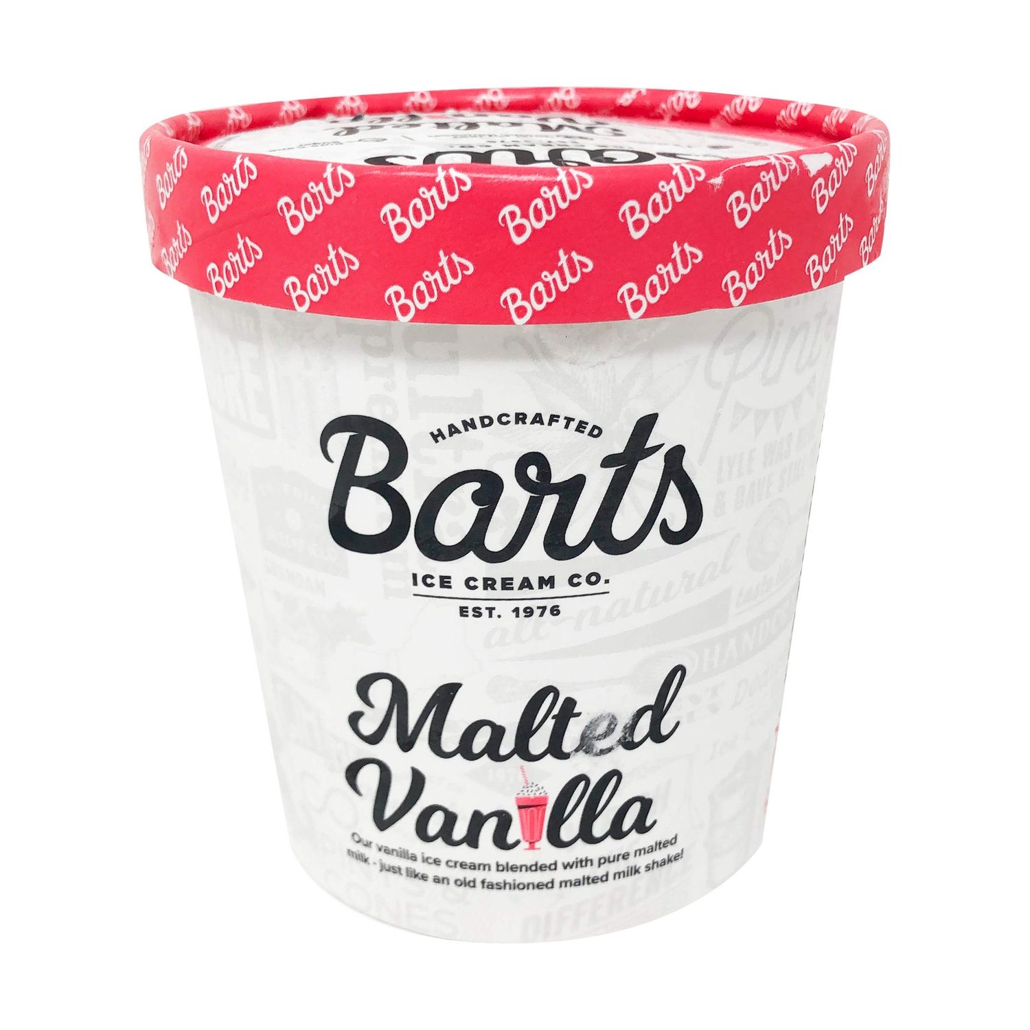 16oz Bart's Ice Cream "Malted Vanilla"