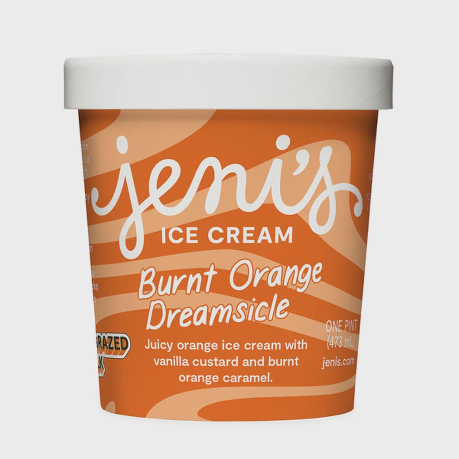 16oz Jeni's Ice Cream "Burnt Orange Dreamsicle"