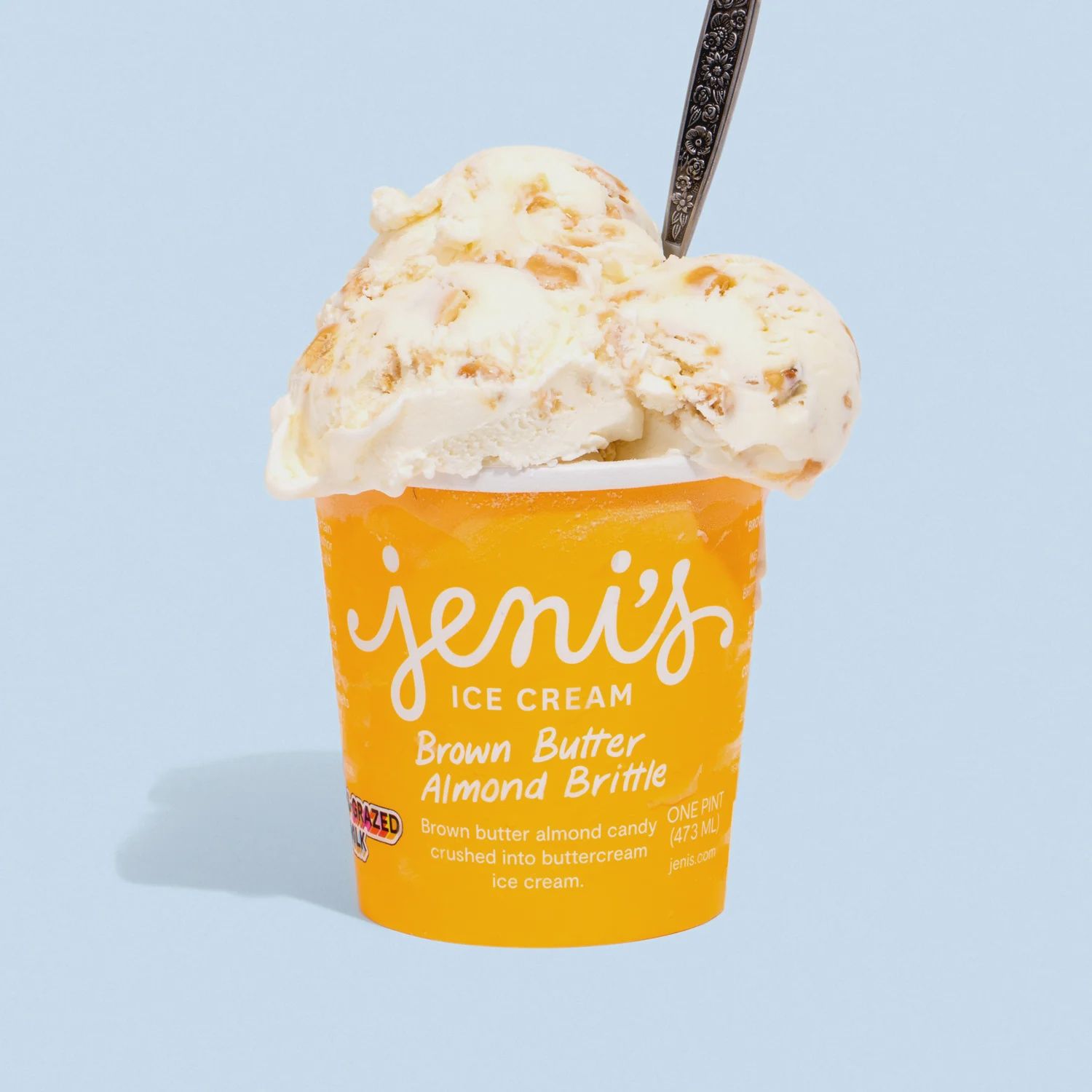 16oz Jeni's Ice Cream "Brown Butter Almond Brittle"