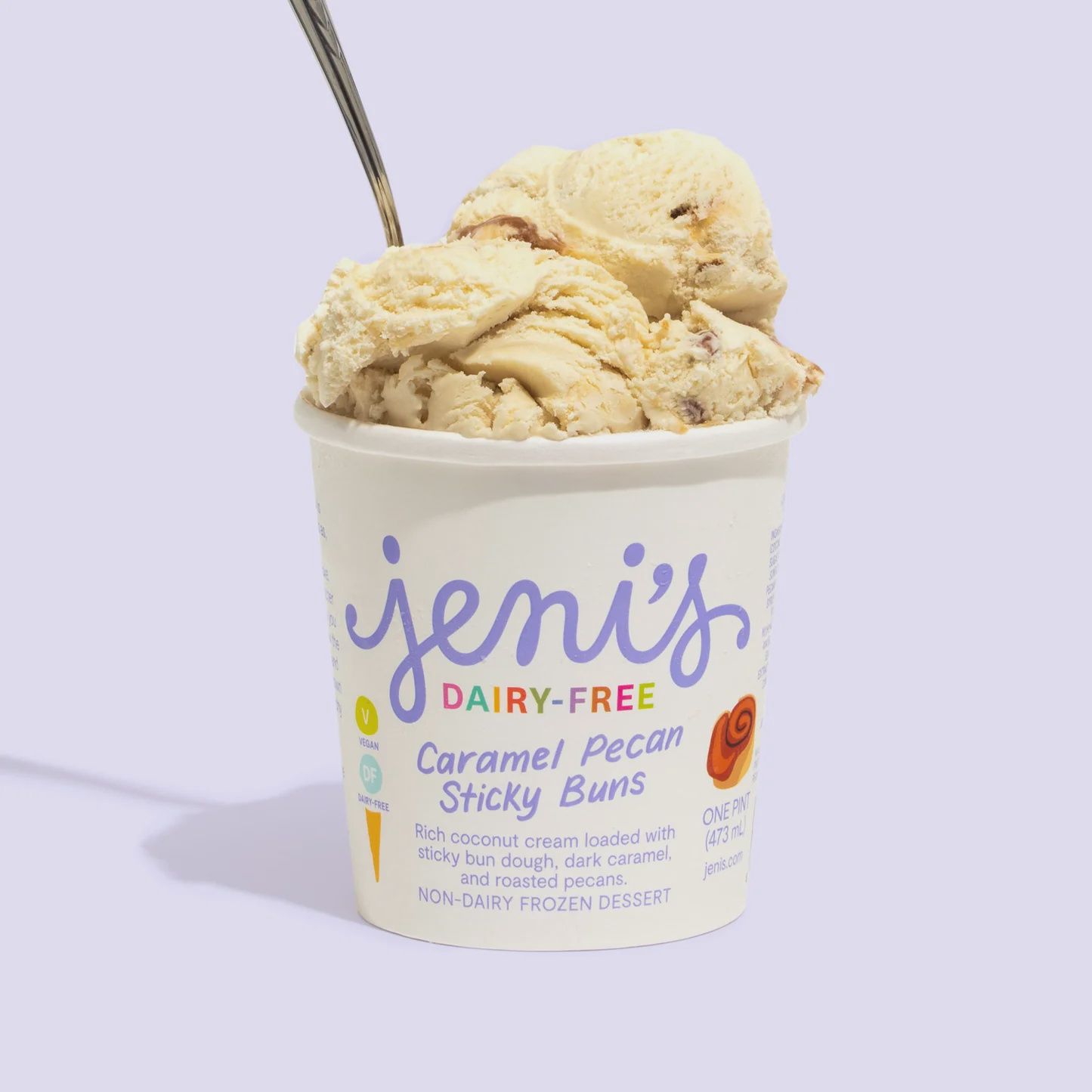 16oz Jeni's Ice Cream "Dairy Free Caramel Pecan Sticky Buns"