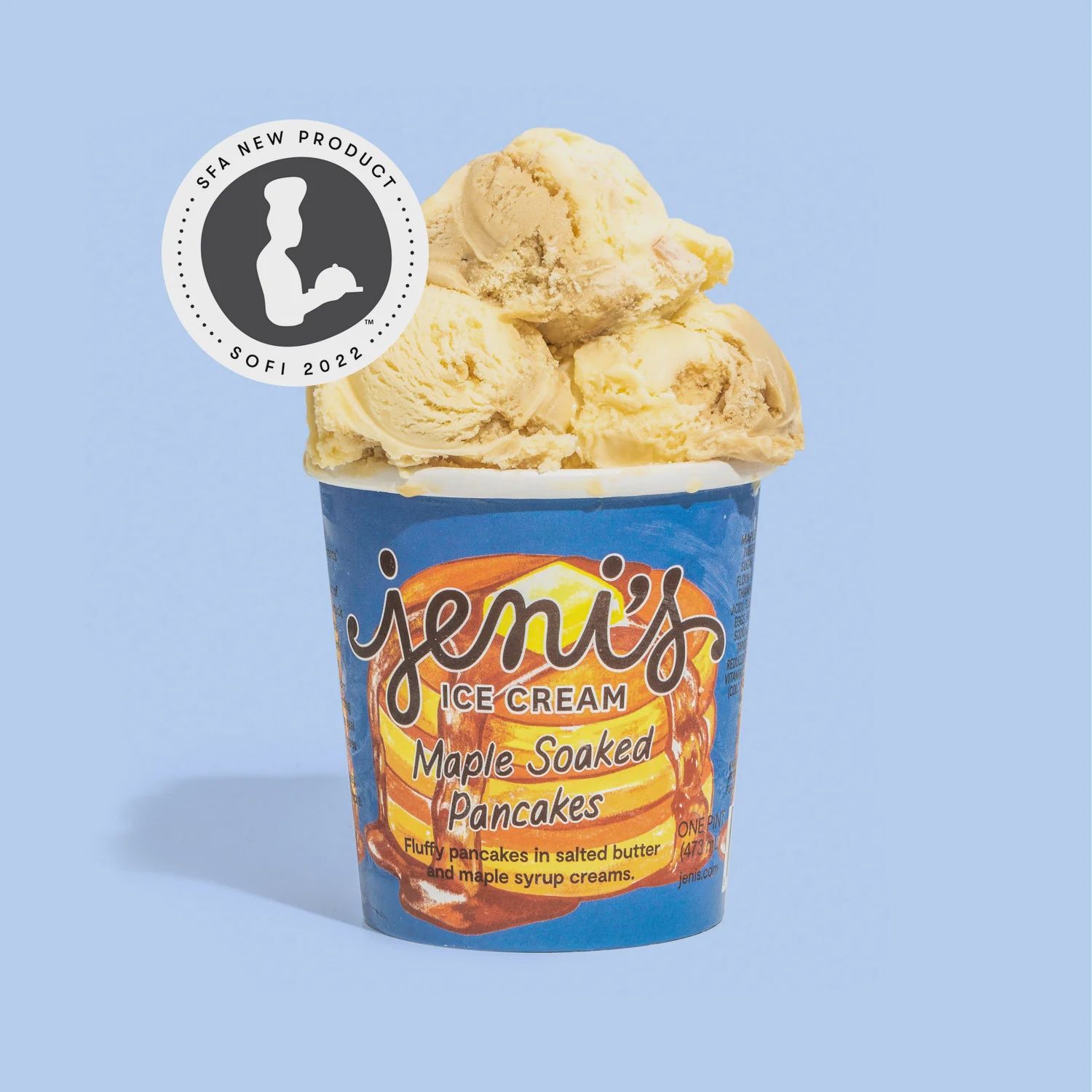 16oz Jeni's Ice Cream "Maple Soaked Pancakes"