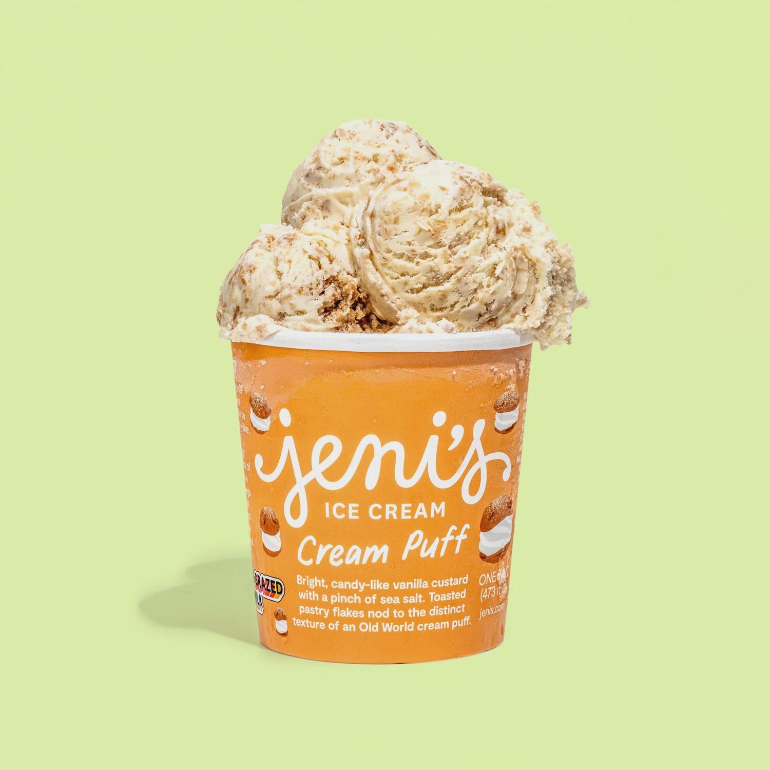 16oz Jeni's Ice Cream "Cream Puff"