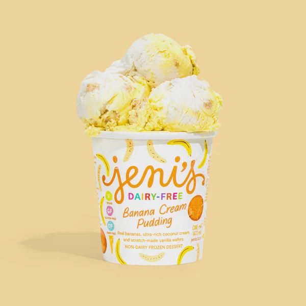 16oz Jeni's Ice Cream "Dairy Free Banana Cream Pudding"