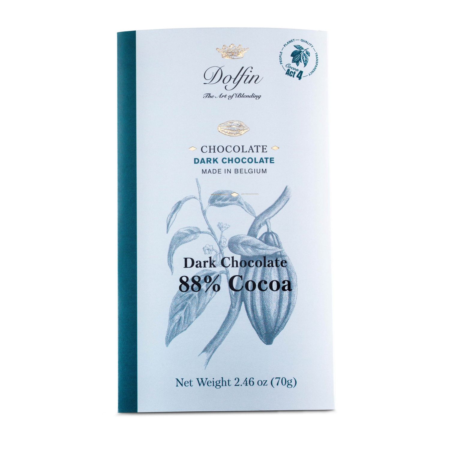 2.5oz Dolfin Extra Dark Bar 88%