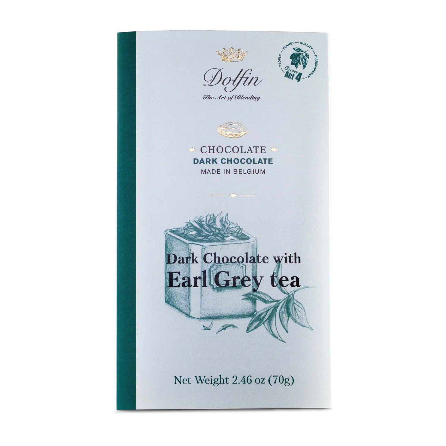 2.5oz Dolfin Dark Bar with Earl Grey Tea 60%