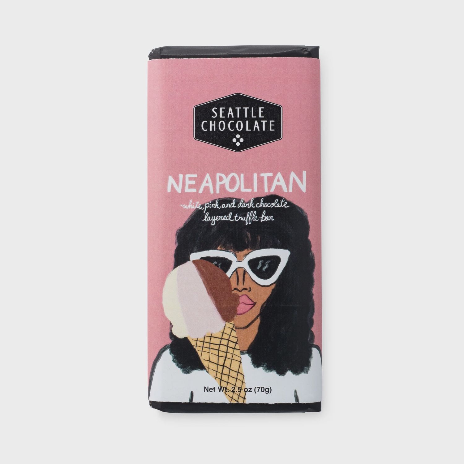 2.5oz Seattle Chocolate "Neapolitan" Truffle Bar