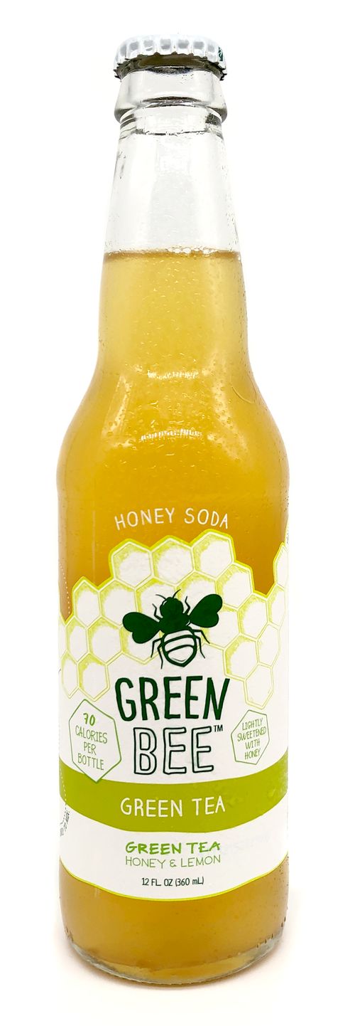 12oz-B Green Bee "Green Tea" Organic Honey Soda