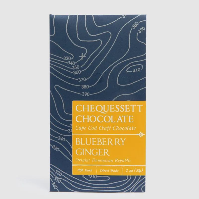 2oz Chequessett Chocolate "Blueberry Ginger Bar"