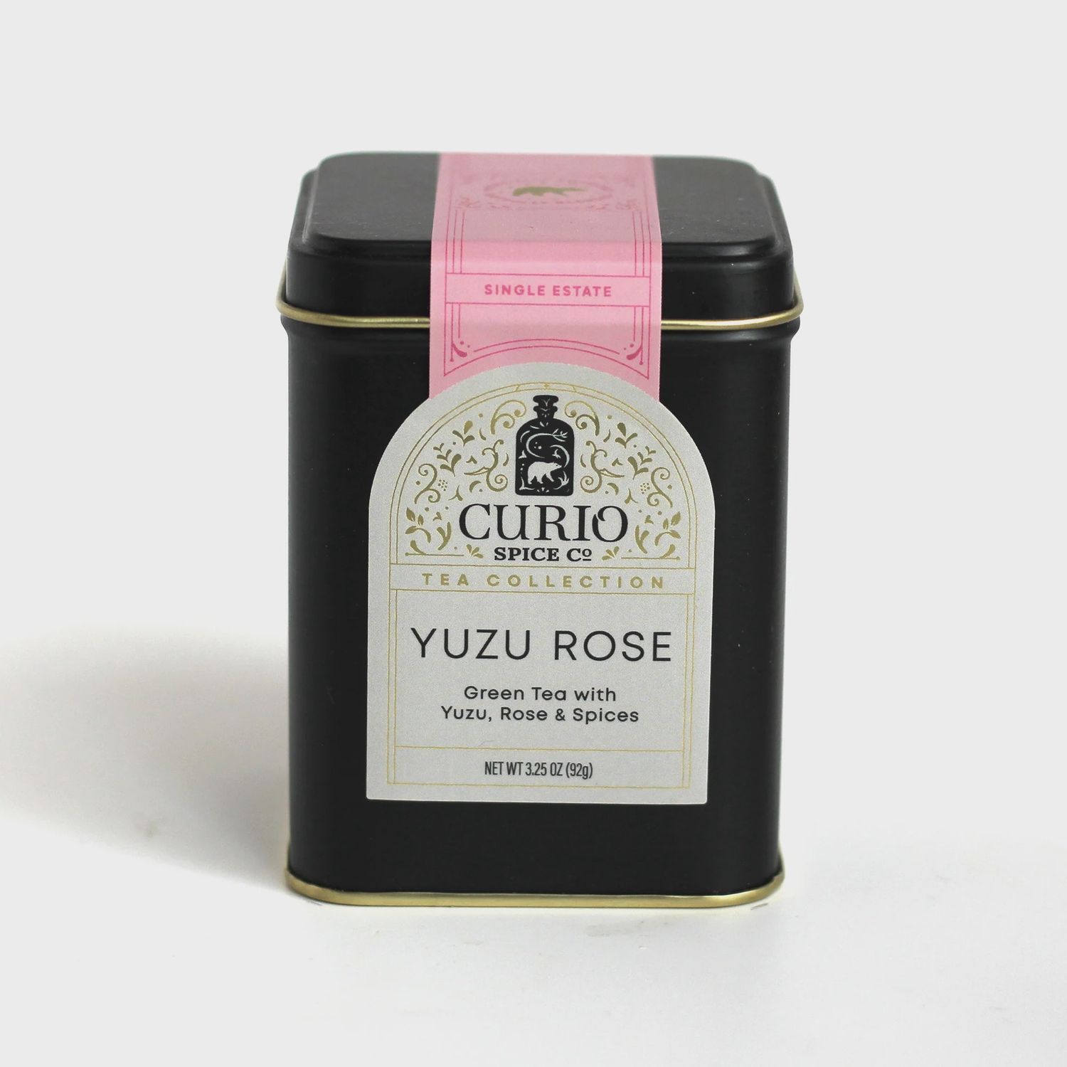 3.2oz Curio Spice Co "Yuzu Rose" Loose Leaf Tea Tin