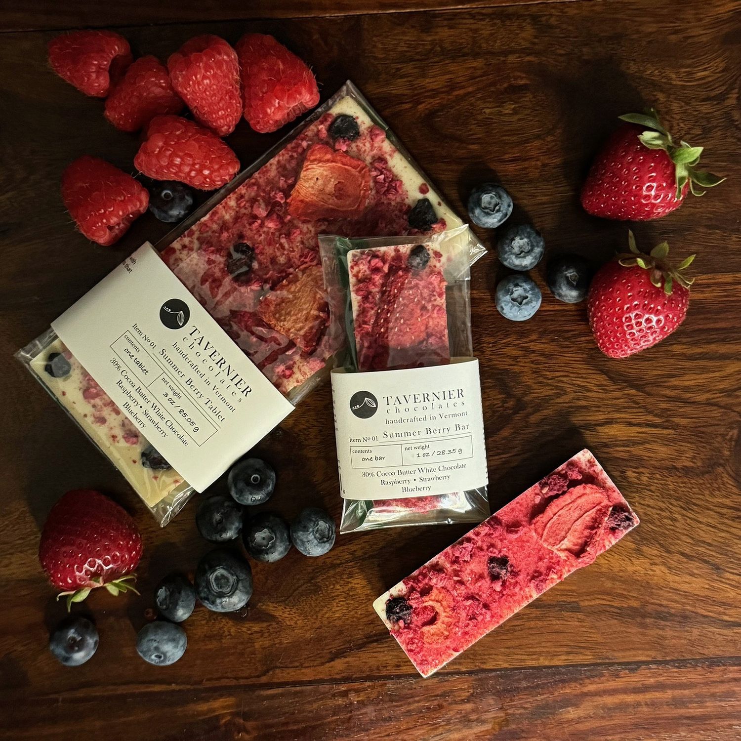 3oz Tavernier Chocolate "Summer Berry" Tablet