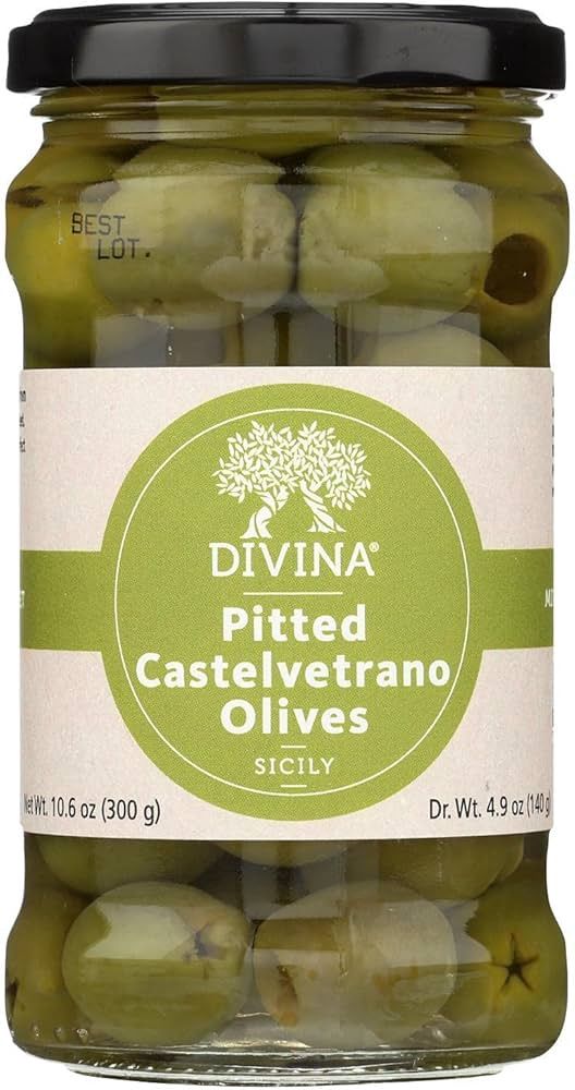 4.9oz Divina Jar Pitted Castelvetrano Olives
