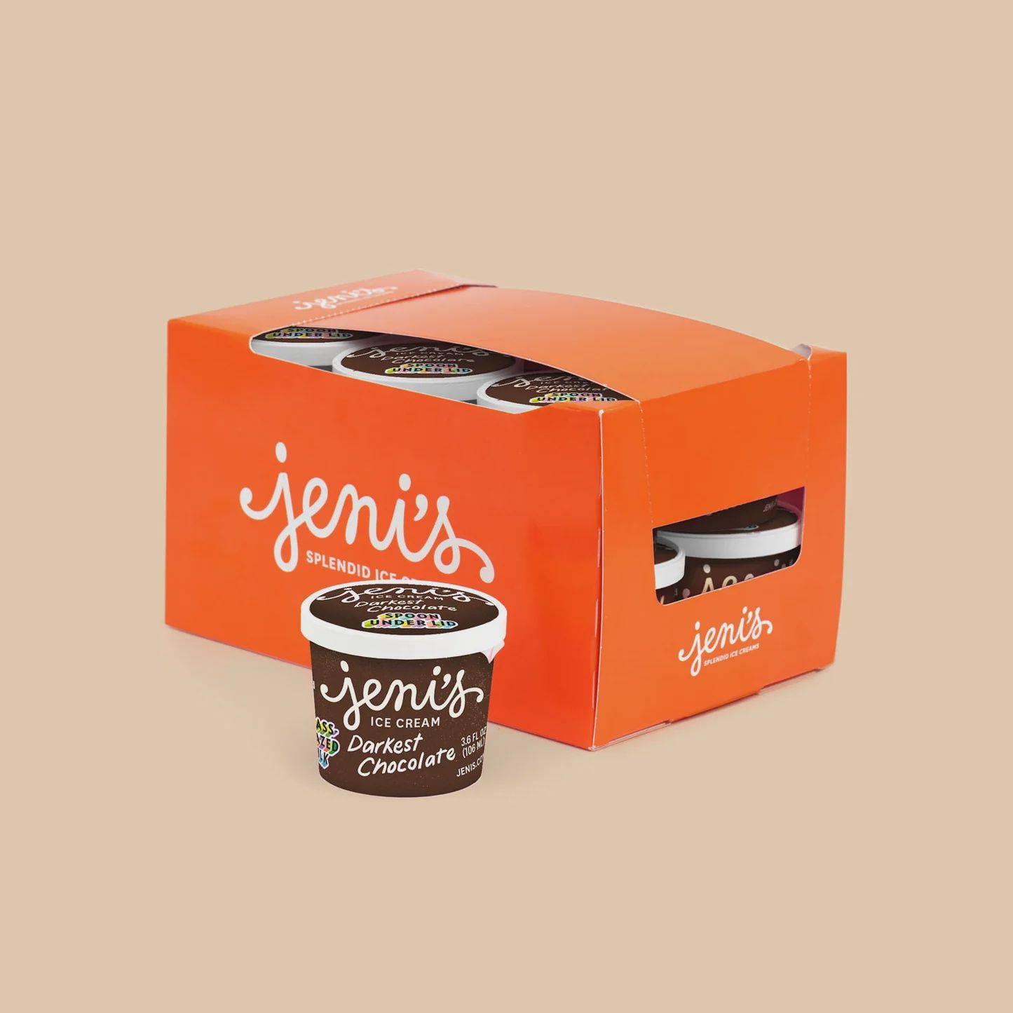 4oz Jeni's Ice Cream "Darkest Chocolate Street Treats"