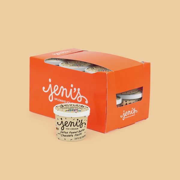 4oz Jeni's Ice Cream "Salted Peanut Butter with Chocolate Flecks Street Treats"