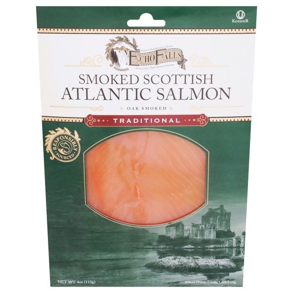 4oz Presliced Smoked Scottish Salmon Lox Echo Falls