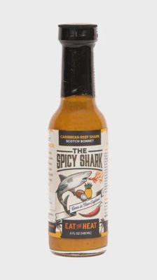 5oz-B The Spicy Shark "Tiger Shark" Ghost Pepper Hot Sauce