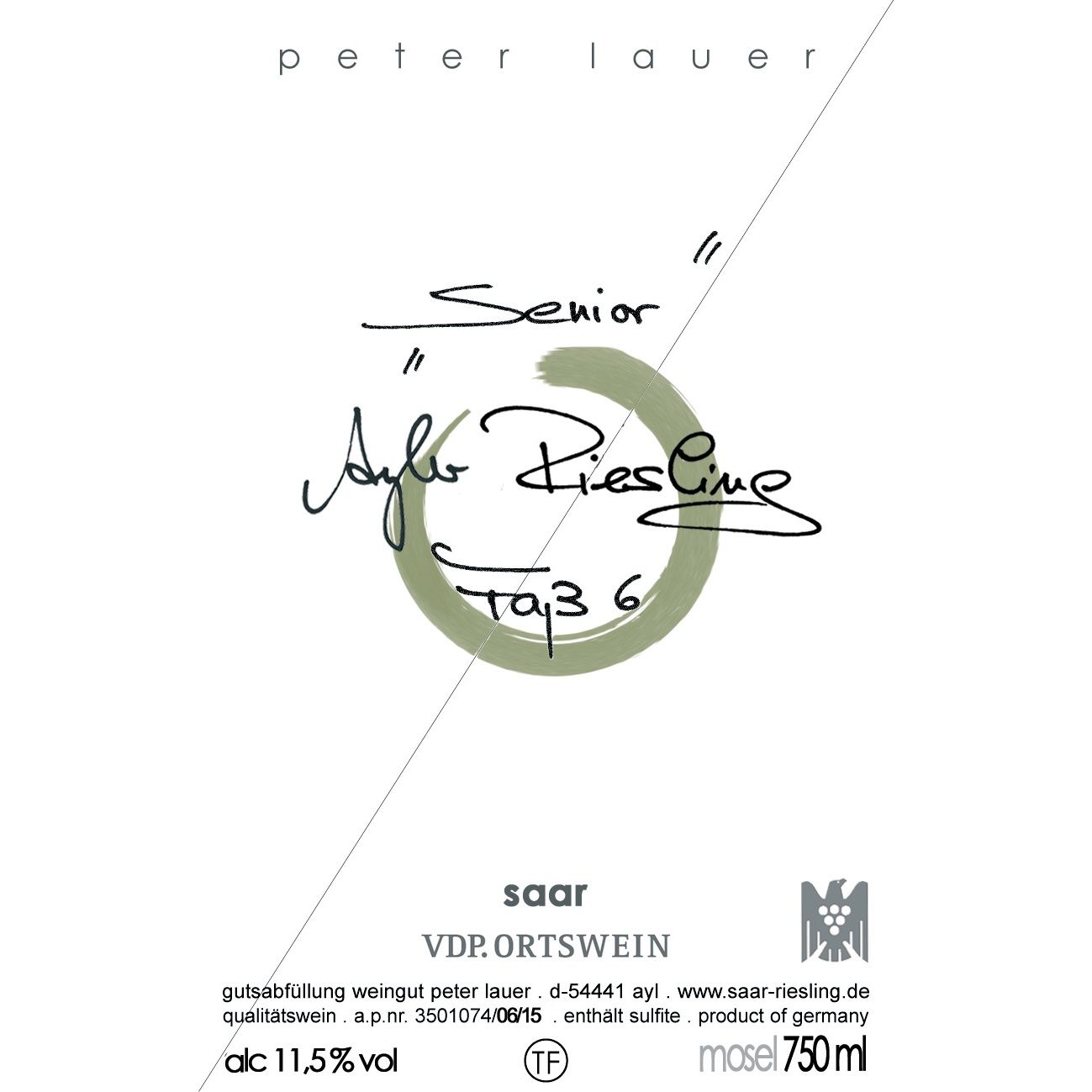 Peter Lauer Senior Ayler Fass 6 Riesling 750mL