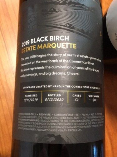 Black Birch Estate Marquette 750mL