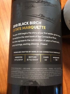Black Birch Estate Marquette 750mL