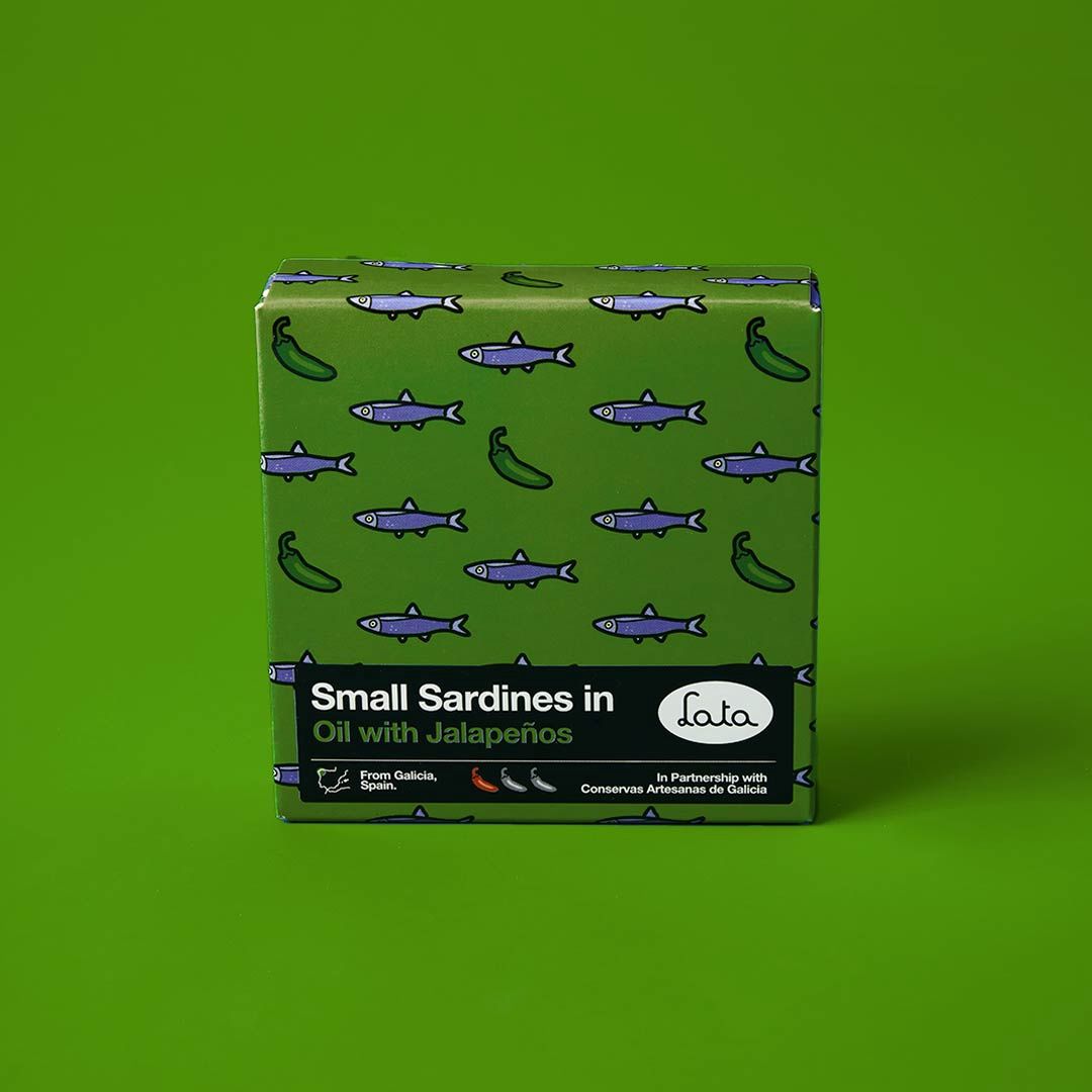 110g Lata "Small Sardines in EVOO w/ Jalapeños"