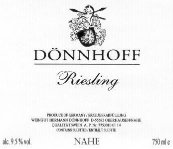 Donnhoff Estate Riesling 750mL