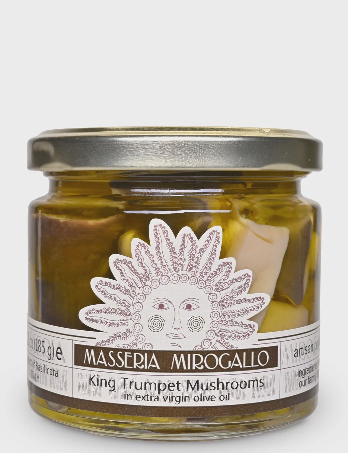 6.5oz Masseria Mirogallo "King Trumpet Mushrooms in EVOO"