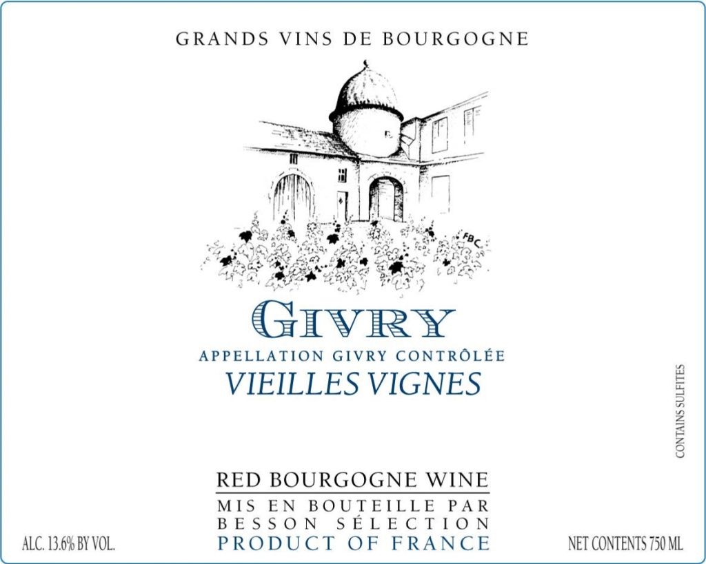 Domaine Besson Givry Vielles Vignes 750mL