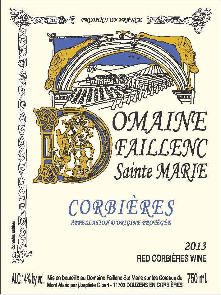 Domaine Faillenc Sainte Marie Corbieres Rouge 750mL