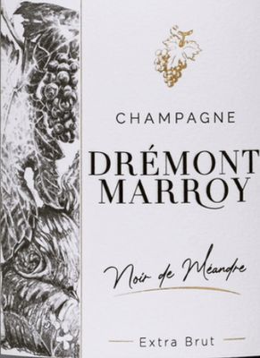 Dremont Marroy "Noir de Meandre" Extra Brut Champagne 750mL