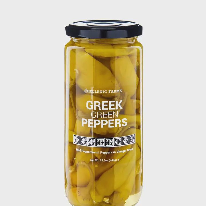 15.5oz Hellenic Farms "Greek Green Peppers/Pepperoncini"