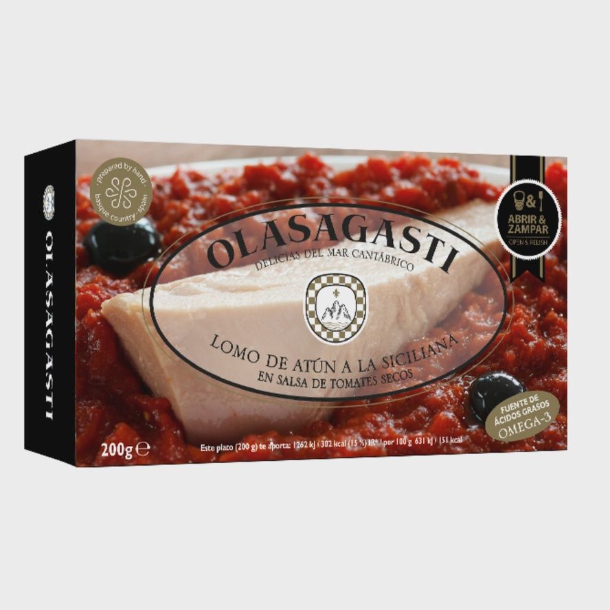 200gr Olasagasti "Tuna Fillets A La Siciliana in Tomato Sauce"