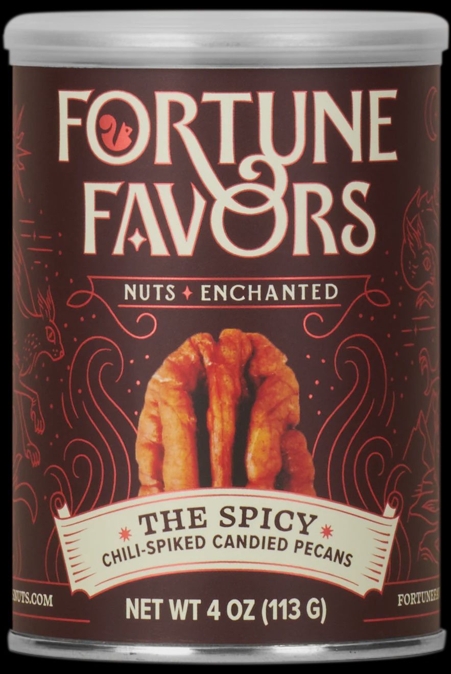 4oz Fortune Favors Chili-Spiked Candied Pecans "The Spicy"