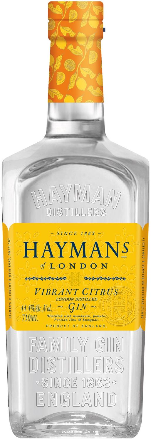 Hayman's Vibrant Citrus Gin 750mL