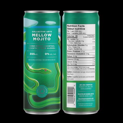 12oz-C Collective Arts "Zero Proof Mellow Mojito"