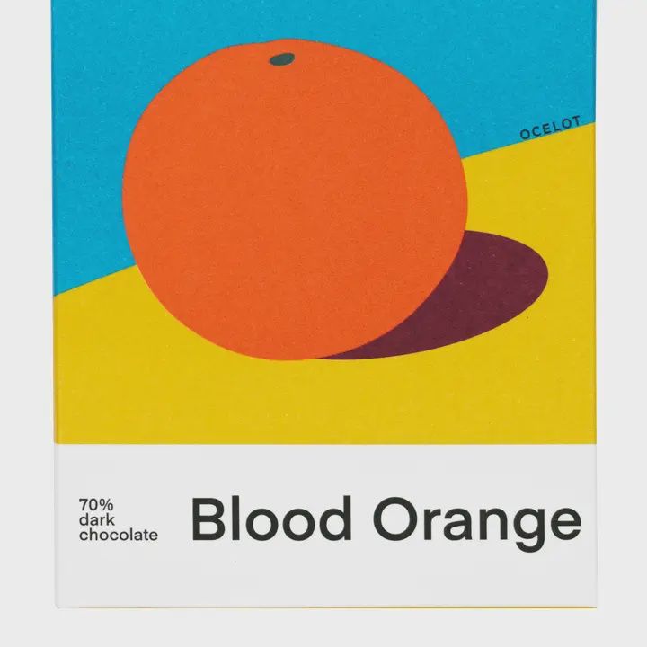 70g Ocelot "Organic Blood Orange Dark Chocolate (70%)"