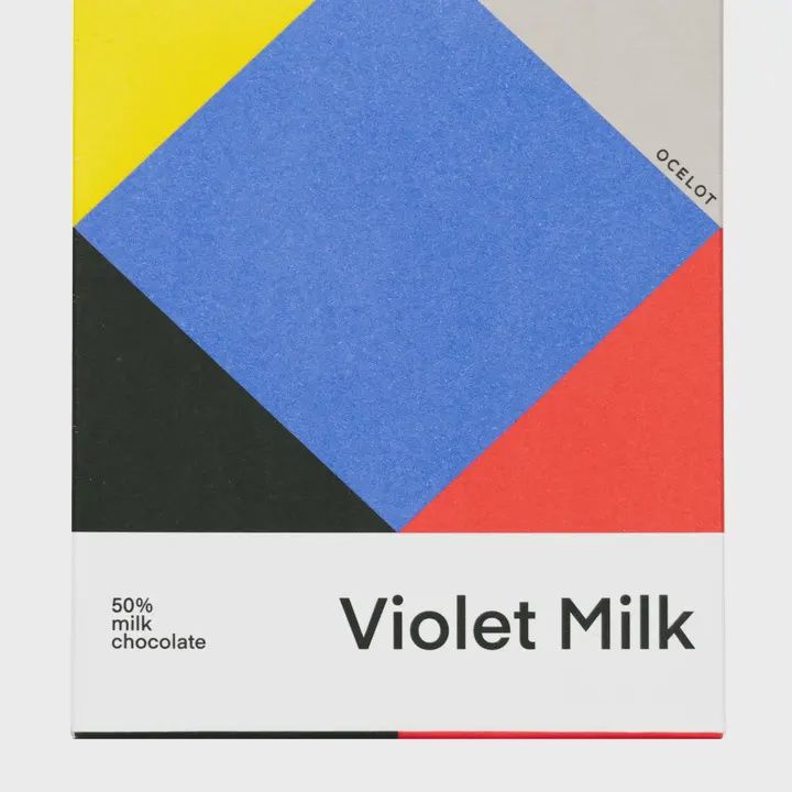 70g Ocelot "Organic Violet Dark Milk Chocolate (55%)"