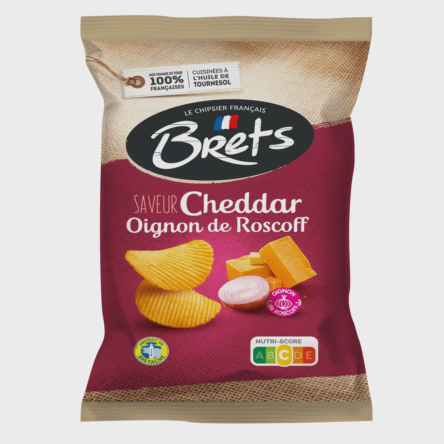 125g Brets "Cheddar w Roscoff Onions" Chips