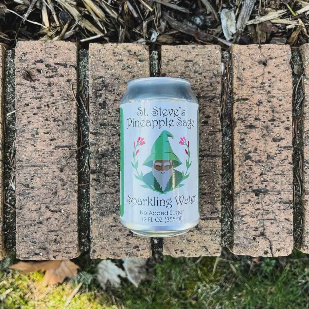 12oz-C St. Steve's Farm-Crafted Beverages "Pineapple Sage" Sparkling Water
