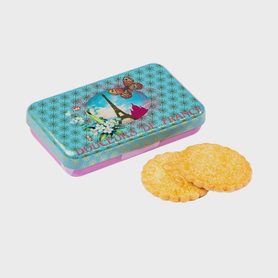 35g La Sablesienne "Pure Butter Shortbread Cookies" Paris Bleu Tin