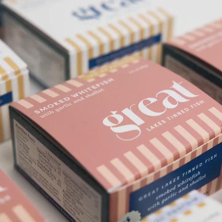 90g Great Lakes Tinned Fish "Smoked Whitefish with Garlic and Shallot"