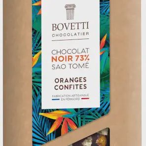 100g Bovetti "Dark Chocolate Bar w/ Candied Orange"
