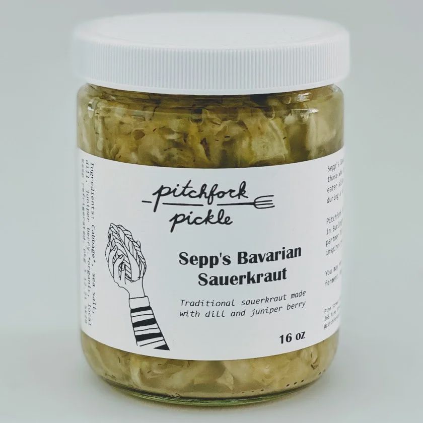 16oz "Sepp's Bavarian Sauerkraut" Pitchfork Pickles
