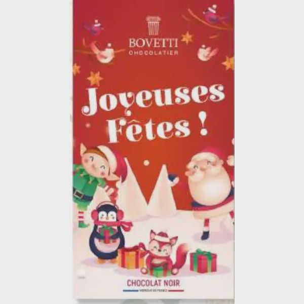 100g Bovetti "Dark Chocolate Christmas Bar"